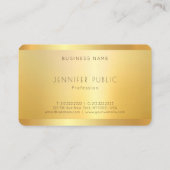 洗練された偽金のプロフェッショナルテンプレート chic 名刺 (裏面)