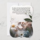 洗練された優雅な結婚式の招待状 招待状 (裏面)