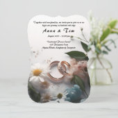 洗練された優雅な結婚式の招待状 招待状 (スタンド正面)