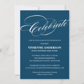 洗練された先輩%PIPE%の卒業のパーティの招待状 招待状 (裏面)