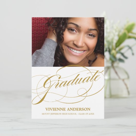 洗練された先輩%PIPE%の卒業のパーティの招待状 招待状 (スタンド正面)