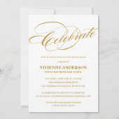 洗練された先輩%PIPE%の卒業のパーティの招待状 招待状 (裏面)