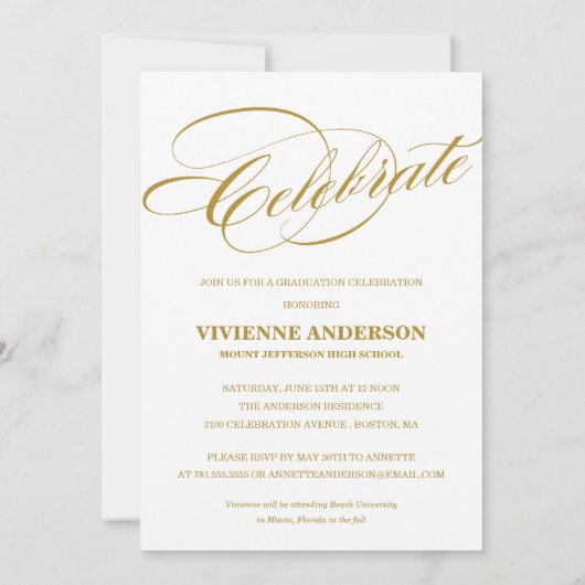 洗練された先輩%PIPE%の卒業のパーティの招待状 招待状 (裏面)