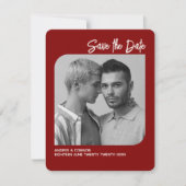 洗練された写真日付を保存するRuby Red Card セーブザデート (正面)