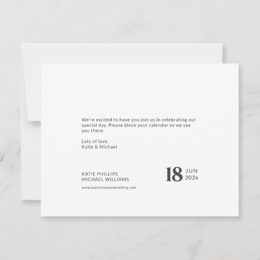 洗練された写真 セーブザデート (裏面)