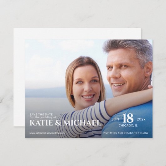 洗練された写真 セーブザデート (正面/裏面)