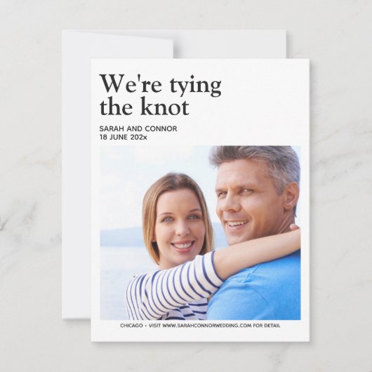 洗練された写真Date Cardを保存 セーブザデート (正面)