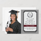 洗練された医学の卒業の写真カード 案内状 (正面/裏面)