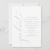 洗練された卒業のパーティの招待状 案内状 (正面)