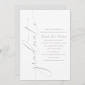 洗練された卒業のパーティの招待状 案内状 (正面/裏面)