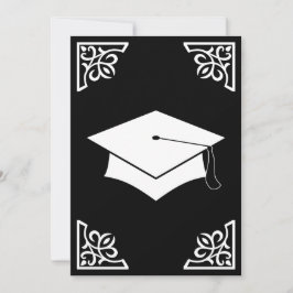 洗練された卒業の帽子の発表 招待状