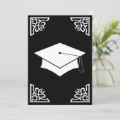 洗練された卒業の帽子の発表 招待状 (スタンド正面)