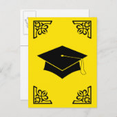 洗練された卒業キャップ 案内ポストカード (正面/裏面)