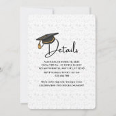 洗練された卒業パーティー招待状 招待状 (裏面)