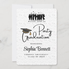 洗練された卒業パーティー招待状 招待状