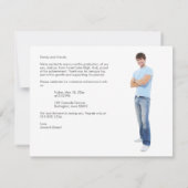 洗練された卒業写真コラージュ濃い緑 ノートカード (裏面)