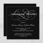 洗練された台本リハーサルディナー招待状 招待状 (正面/裏面)