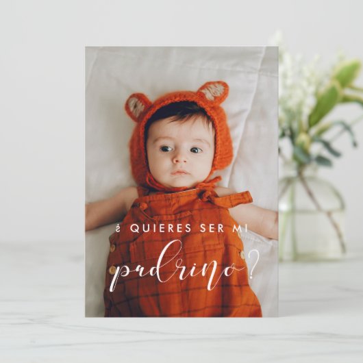 洗練された名付け親の提案カード 招待状 (スタンド正面)