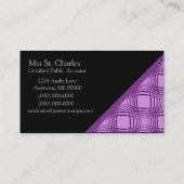 洗練された名刺ラベンダー 名刺 (裏面)