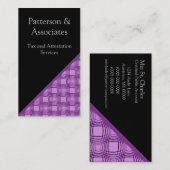 洗練された名刺ラベンダー 名刺 (正面/裏面)