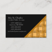 洗練された名刺、オレンジ 名刺 (裏面)