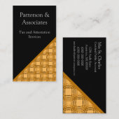 洗練された名刺、オレンジ 名刺 (正面/裏面)