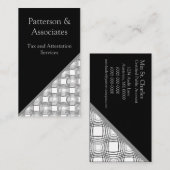 洗練された名刺、白黒 名刺 (正面/裏面)