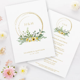 洗練された夏のフローラ結婚ひまわり