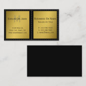 洗練された外観、お洒落金ゴールド、ブラックモノグラム 名刺 (正面/裏面)