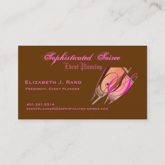 洗練された夜会 名刺 (正面)