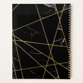 洗練された大理石と金ゴールドテクスチャ プランナー手帳 (裏面)