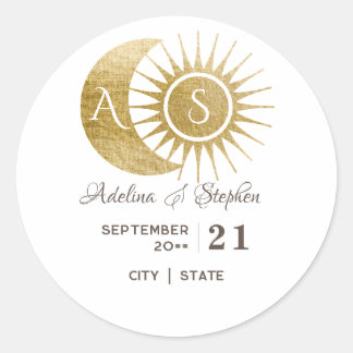 洗練された天の白金太陽月モノグラム crest ラウンドシール