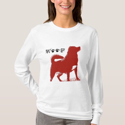 洗練された女の子のためのWoofの衣服 Tシャツ (正面)