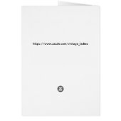 洗練された女性のブルーハットまつげカード (裏面)