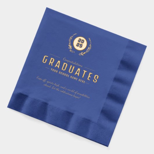 洗練された学校精神の卒業 箔ナプキン (左)