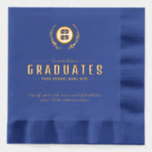 洗練された学校精神の卒業 箔ナプキン (正面)