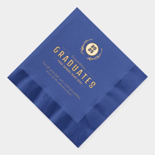 洗練された学校精神の卒業 箔ナプキン (右)