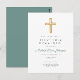 洗練された宗教的な少年 初聖体拝領 ポストカード