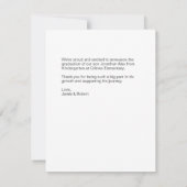 洗練された幼稚園の卒業発表 ノートカード (裏面)