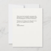 洗練された幼稚園の卒業発表 ノートカード (裏面)