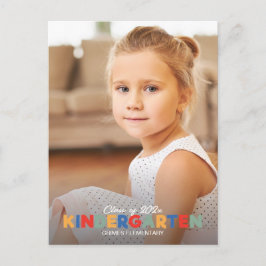 洗練された幼稚園の卒業発表 ポストカード