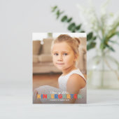 洗練された幼稚園の卒業発表 ポストカード (スタンド正面)