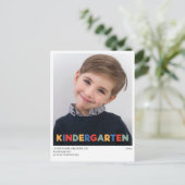 洗練された幼稚園の卒業発表 ポストカード (スタンド正面)