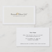 洗練された弁護士オフホワイトビジネスカード 名刺 (正面/裏面)