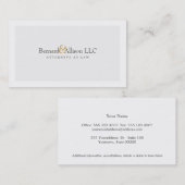 洗練された弁護士ライトグレーの名刺 名刺 (正面/裏面)
