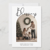洗練された恵み宗教的なクリスマスフォト シーズンカード (正面)
