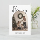 洗練された恵み宗教的なクリスマスフォト シーズンカード (スタンド正面)