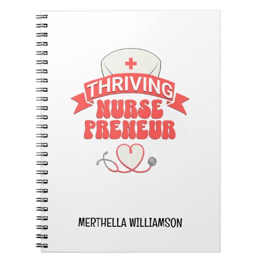 洗練された成功したナースプレナー（女性起業家） ノートブック (正面)