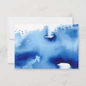 洗練された手書きのネイビーウォーターカラー　受付 招待状 (裏面)