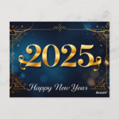 洗練された新年のお祝い ポストカード (裏面)